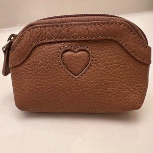 Brighton Tan Pebble Leather Coin Purse